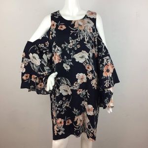 Blue Floral gorgeous Dress - 3X